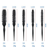 1/5PCS Black Curly Round Hair Comb Aluminum Tube Hair Brush Comb Professional Hairdresser Comb Salon Barber Styling Tool