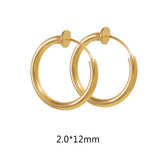 6PCS stainless steel textured hoop earrings for DIY jewelry making by HSF Marketplace
