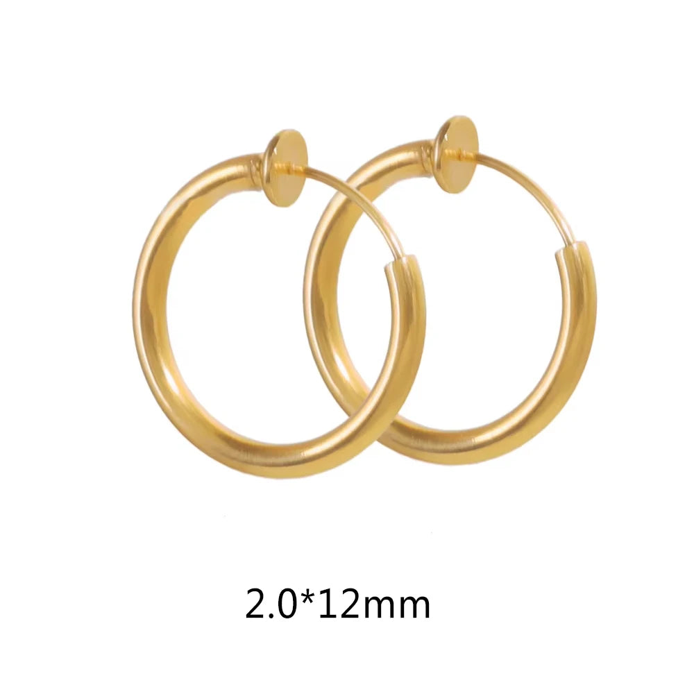 6PCS stainless steel textured hoop earrings for DIY jewelry making by HSF Marketplace