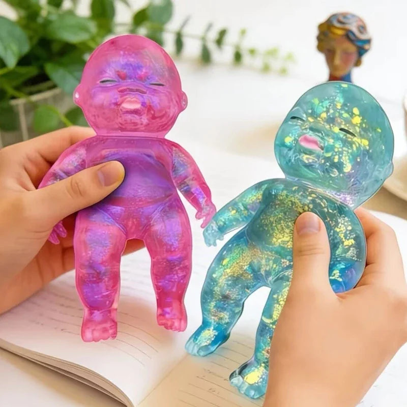 HSF Marketplace cute baby shape anti-stress squeeze toy for relaxation and sensory play
