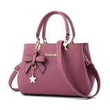 Korean trendy autumn winter bow women’s shoulder bag by HSF Marketplace, stylish portable messenger purse with large capacity