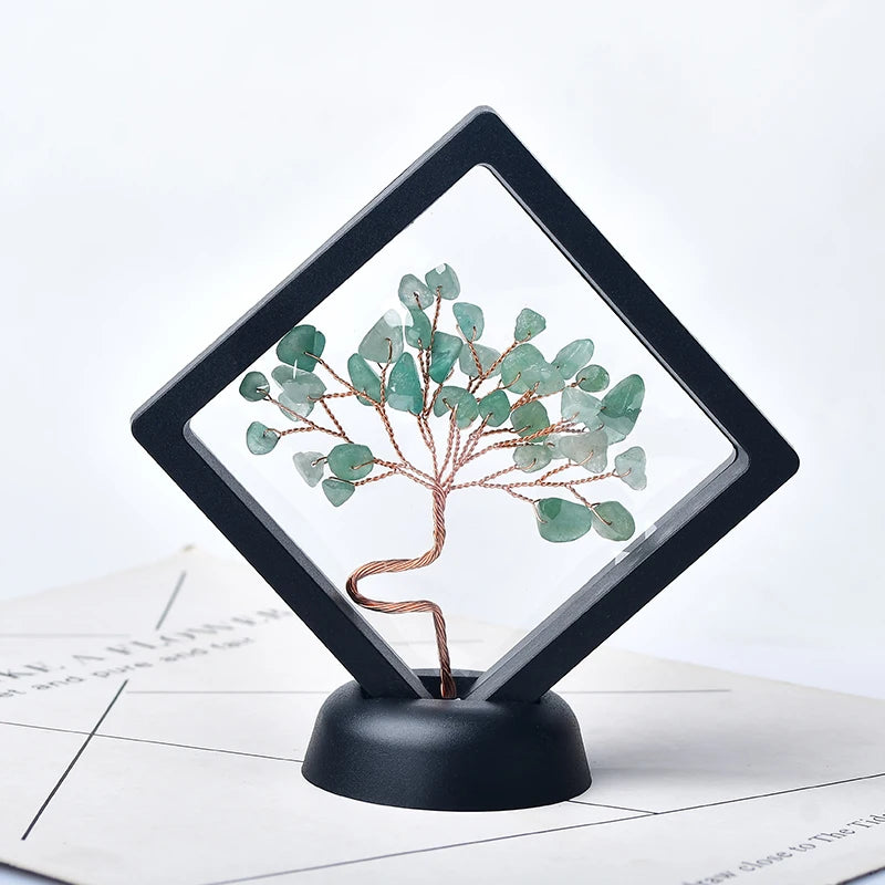 Natural Crystal Quartz Tree Of Life Gravel Specimen Reiki Healing Home Decoration Ornaments Lucky Tree DIY Gifts Souvenir Gift