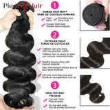 Body Wave Bundles 100% Human Hair with 4x4/5x5 Closure 20 22 24inch Raw Hair Extensions Bundles with 2x6 Midlle Part Closures