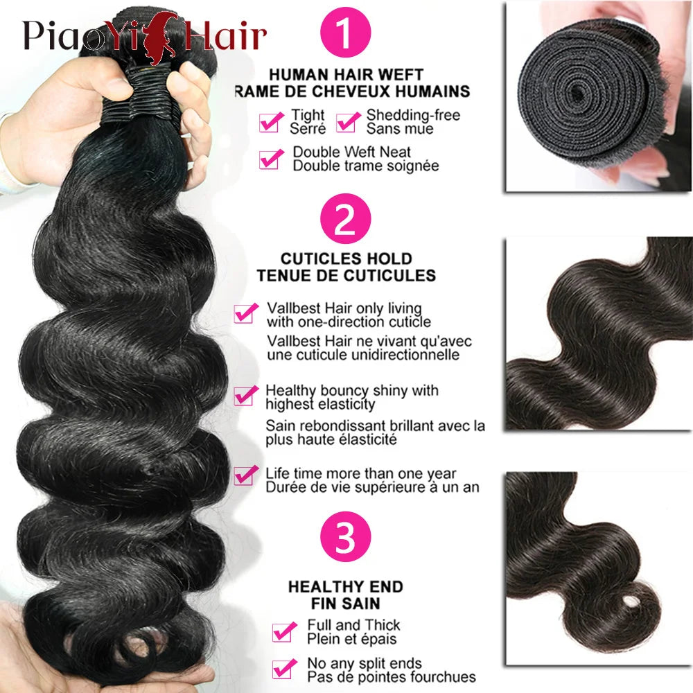 Body Wave Bundles 100% Human Hair with 4x4/5x5 Closure 20 22 24inch Raw Hair Extensions Bundles with 2x6 Midlle Part Closures