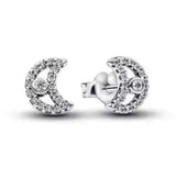 925 sterling silver herbarium cluster heart halo stud earrings for women, sparkling wedding jewelry