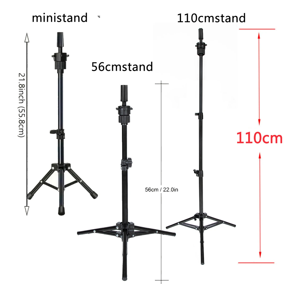 Wig Head Stand With Stand Tray Set, Adjustable Wigs Stand Tripod for Cosmetology Hairdressing Training, Head Block Set for Wigs