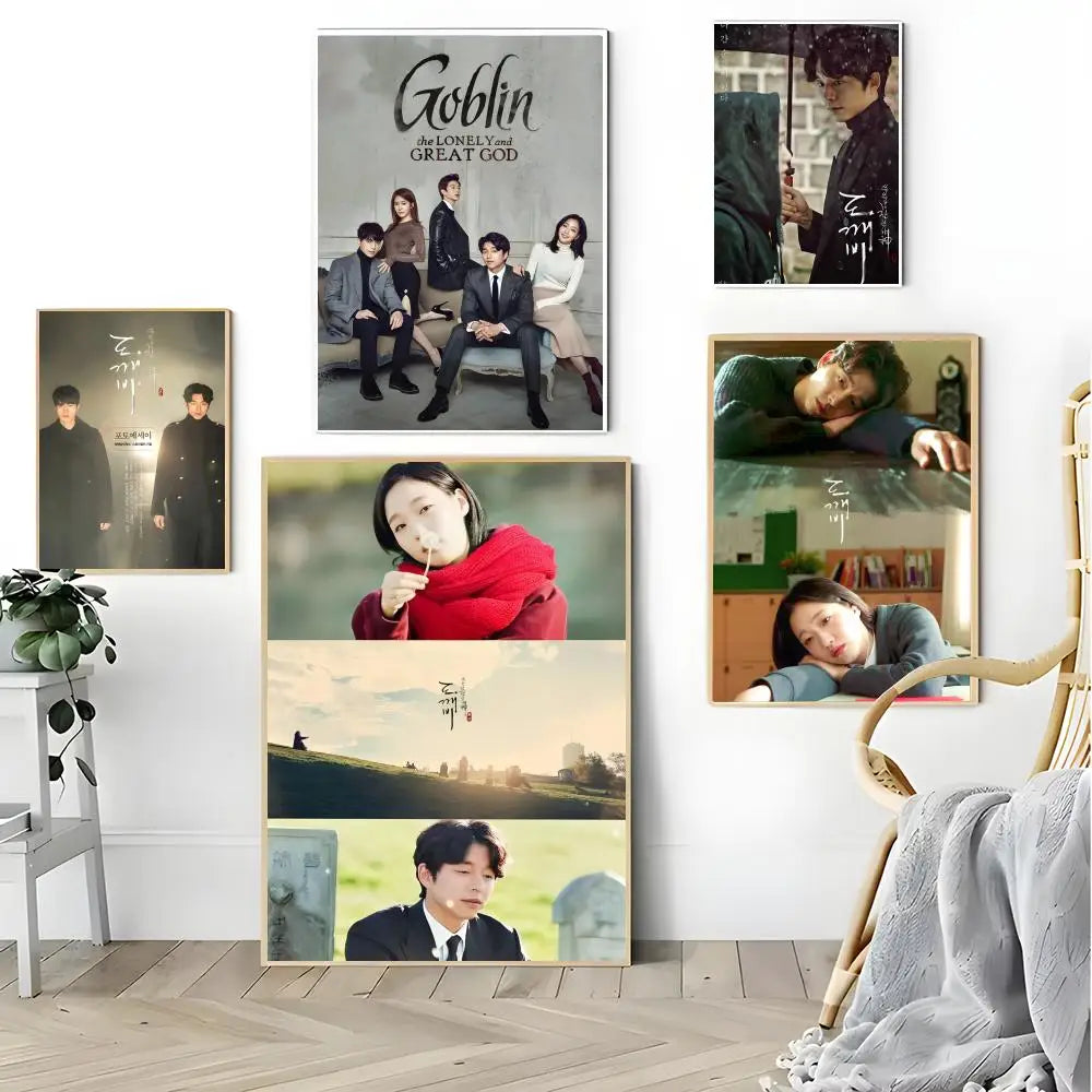 Goblin Korean drama poster canvas art for home decor, featuring K-culture artwork