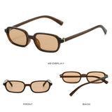 Klassnum vintage sunglasses by HSF Marketplace, trendy rectangular sun glasses with UV400 protection, small square shape for men and women.