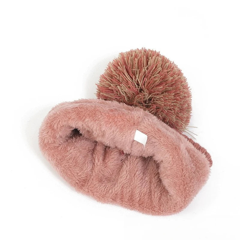 HSF Marketplace warm knit hat, gloves, and scarf set for winter outdoor wear