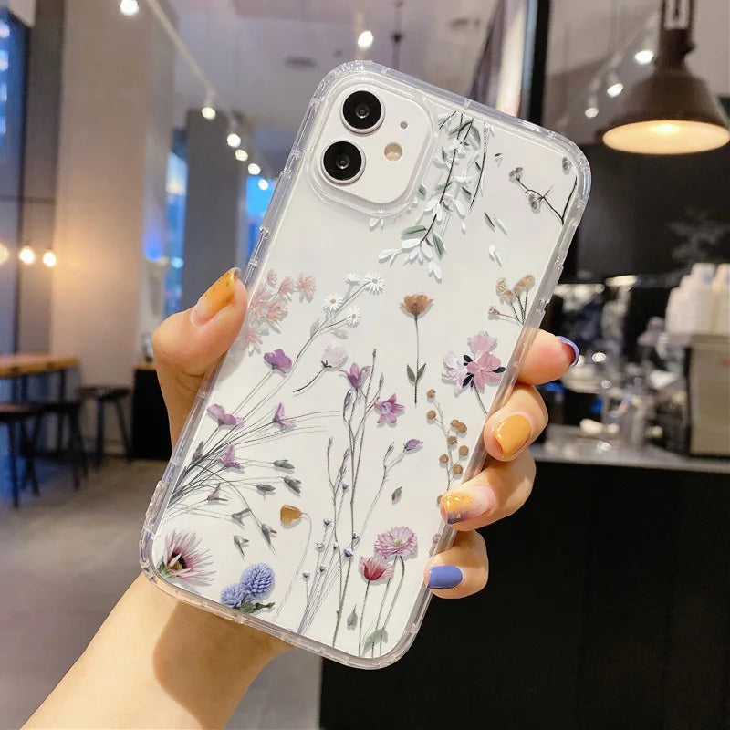 Flower phone case for iPhone 17, 18 Pro Max, 15, 14, 13, 12, and 11 by HSF Marketplace