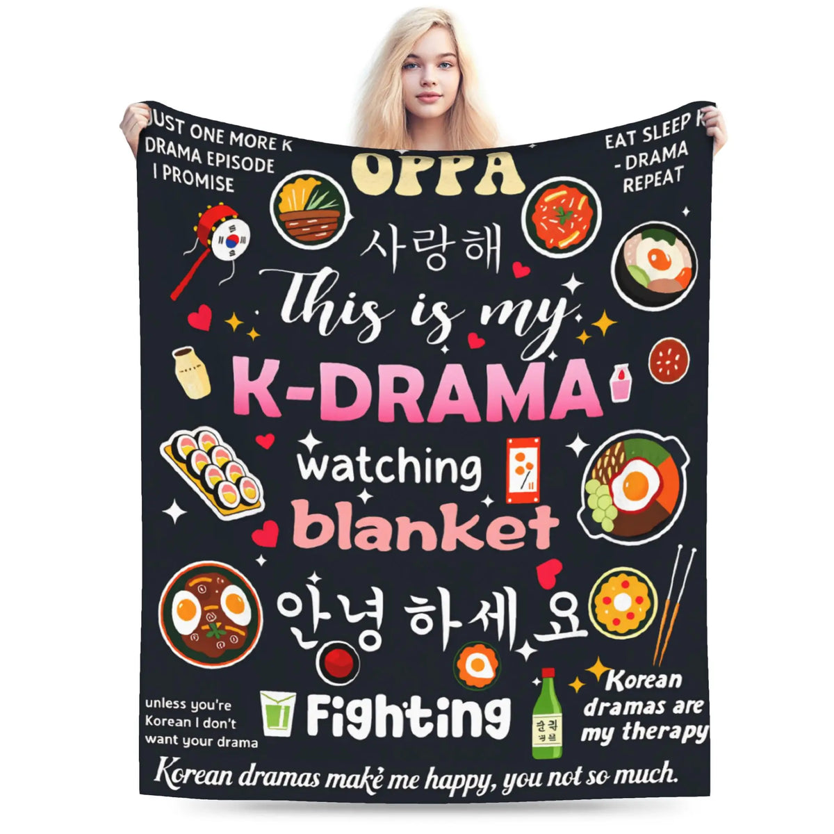 K-drama inspired plush blanket by HSF Marketplace, featuring a cozy design for comfort and style