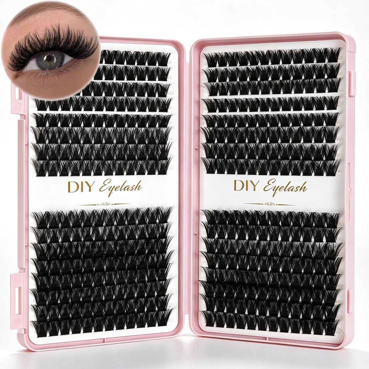 Lashes Clusters Cat Eyelashes Wispy Individual Lashes Extensions Volume Fluffy Clusters Lashes DIY Eyelashes Makeup