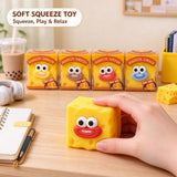 Cute cheese block squishy toy for stress relief and sensory play by HSF Marketplace
