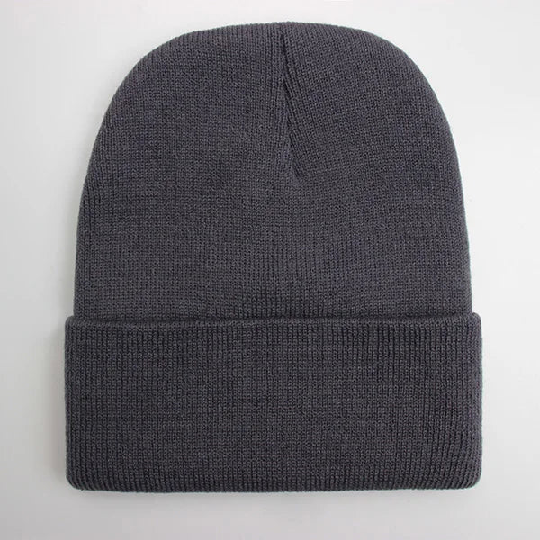 Unisex soft knitted winter beanie hat in a classic design, available in 24 colors