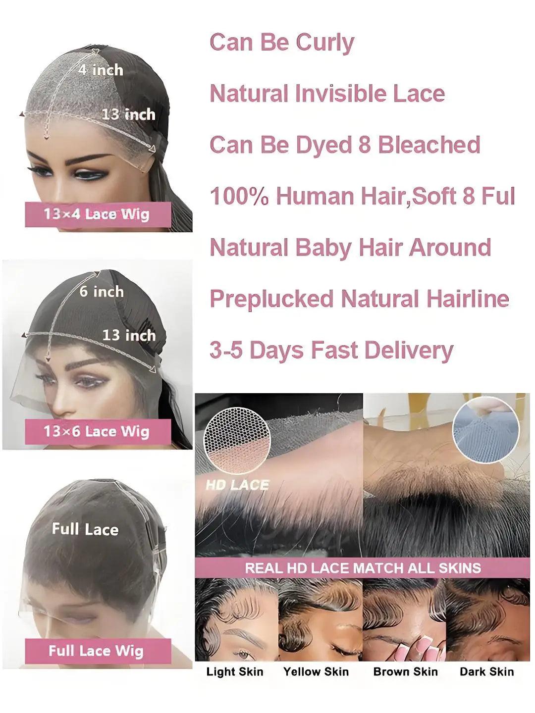 40 44 Inch Deep Wave Lace Front Wig 13x4 13x6 Lace Front Wigs Human Hair 250 Density Transparent Water Wave Curly Lace Front Wig