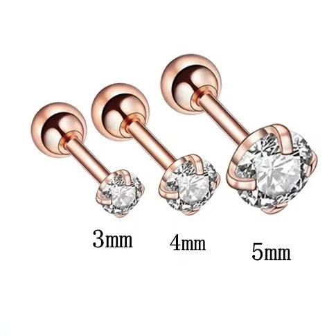 Stainless steel heart stud earrings set by HSF Marketplace for everyday wear