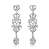Geometric AAA cubic zirconia dangle earrings for women by HSF Marketplace