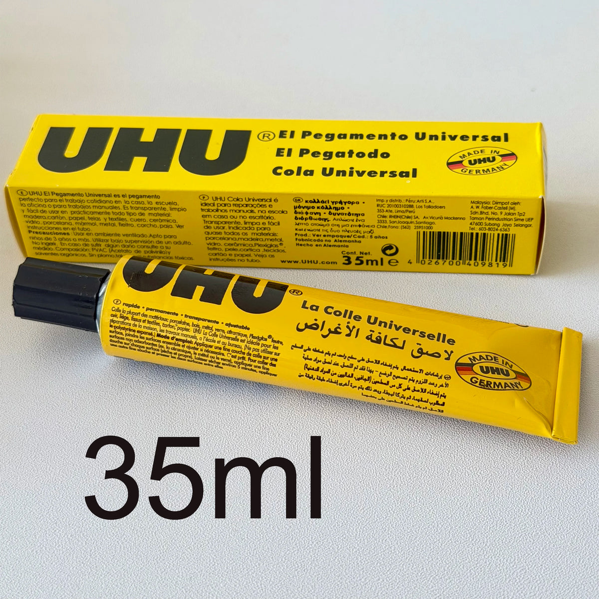 1PC/2PCS/3PCS 7ml/20ml/35ml/60ml UHU Universal Flexible Clear Glue For Wigs Lace Fabric Wood Metal Leather Porcelain DIY Repair