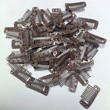 50/20pcs 2.3cm-3.2cm Black Brown Color Wig Clips Snap Clip For Hair Extension Wig Weft Wig PP Hairpins Large Clips Styling Tools