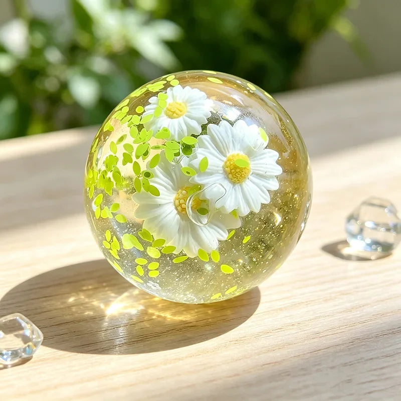 Maltose  Spring Daisy Ball Squishy Ball Squeeze Toy Stress Relief Decompression Toys New Year Chrismas Gift