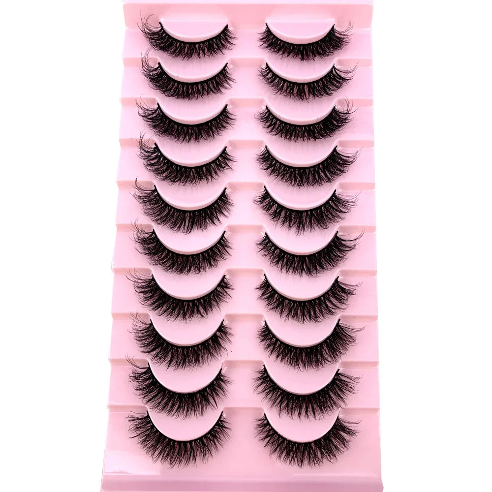 3D faux mink false eyelashes, 10 pairs of fluffy lashes by HSF Marketplace