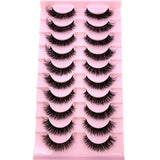 3D faux mink false eyelashes, 10 pairs of fluffy lashes by HSF Marketplace
