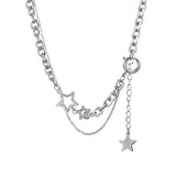 Y2K star zircon pendant necklace for women, sparkling star-shaped jewelry by HSF Marketplace