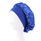 Satin wide brim nightcap with elastic band for comfortable sleep by HSF Marketplace
