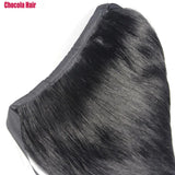 Chocola 16-18 inch 60g Brazilian Remy human hair straight ribbon ponytail clip-in extension
