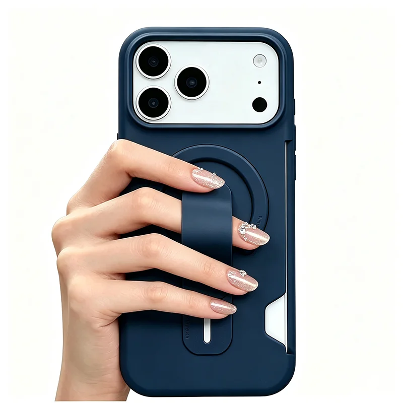 Magnetic card holder kickstand case for iPhone 17 Pro Max by HSF Marketplace