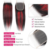 1B/99J Highlight Human Hair Bundles with Closure 12A Straight 99j Colored Human Hair Bundles With Closure Burmese Hair Bundles