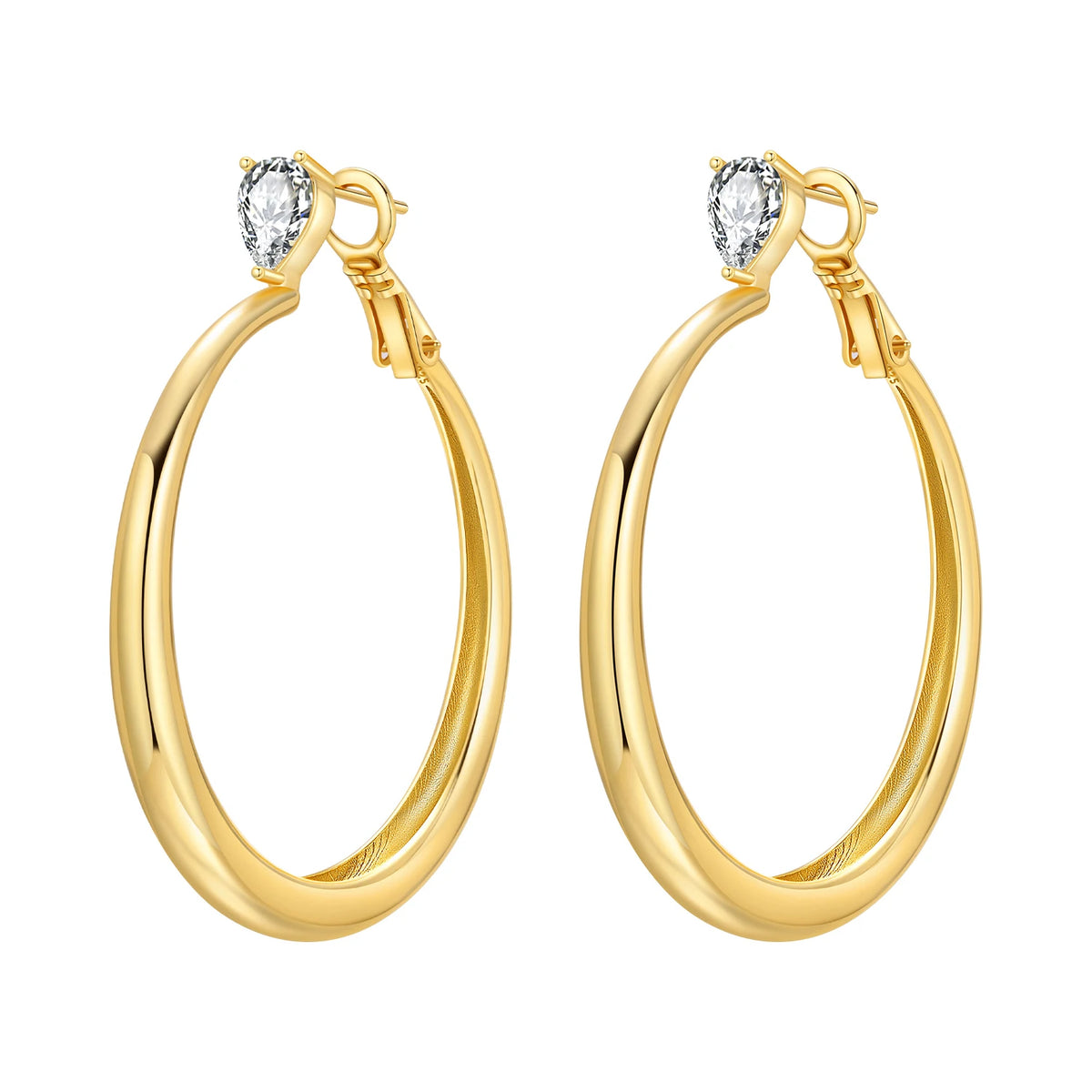 925 sterling silver 18K gold plated cherry blossom butterfly hoop earrings for women