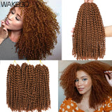 Wakego 12 Inch Marlybob Crochet Braids Afro Curly Short Passion Twist Marlybob Jerry Curl Crochet Hair Kinky Twist Braiding Hair