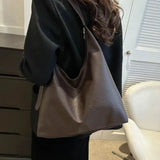 Leather tote bag for women, large capacity HSF Marketplace handbag with shoulder strap and simple stylish design.