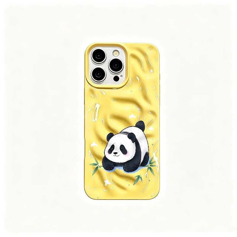 Light Blue Panda Phone Case for iPhone 11 to 18 Series