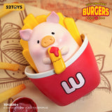 52TOYS LuLu the Piggy Burger Express movable action figure collectible desktop decoration plush toy