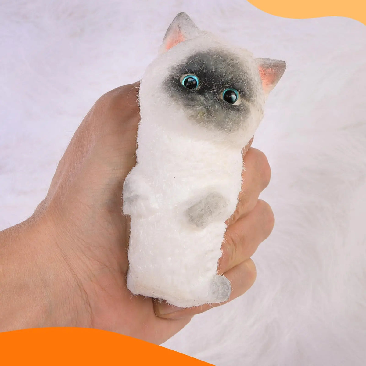 Soft Cute Cat Squishy Toy Kawaii Slow Rising Animal Figure Stress Reliever Squeeze Mini Plush-Like Gift Kids Adults