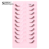 Half Eyelashes False Lashes 10-5 Pairs Cat Eye Eyelashes Eyelash Extension 3D Mink Half Lash Natural Makeup Faux Cils Maquiagem