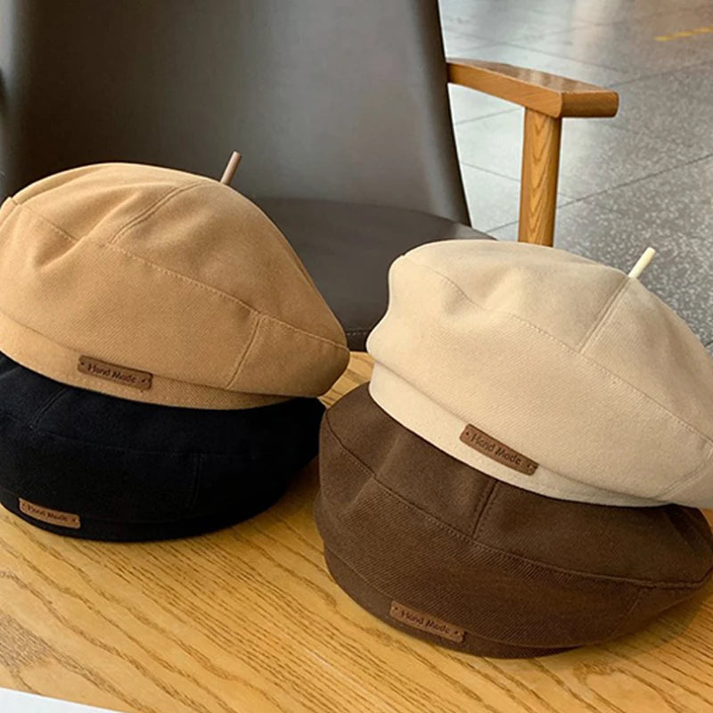 Women's luxurious woolen beret hat by HSF Marketplace for autumn and winter style