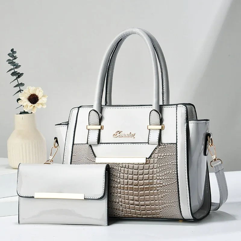 Luxury PU leather messenger handbag for women, HSF Marketplace, stylish crossbody purse with elegant design and spacious interior.
