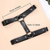 HSF elastic garter belt leg decoration harness in black, styled as gothic bondage lingerie accessory