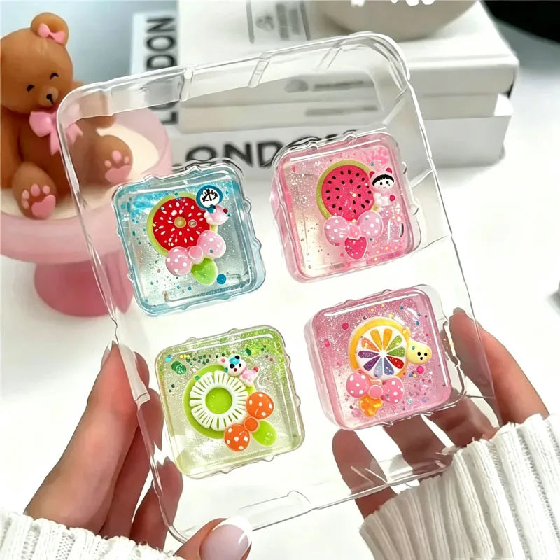 New Needoh 4 Pack Mini Cube Squishy Squeeze Toys Slow Rebound Sensory Fidget Stress Relief Halloween Decor Adult Desktop Toys