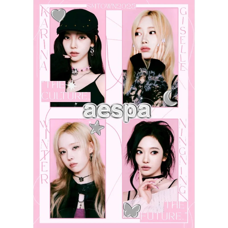 Aespa Whiplash aesthetic poster, HD canvas wall art featuring K-pop group imagery by HSF Marketplace