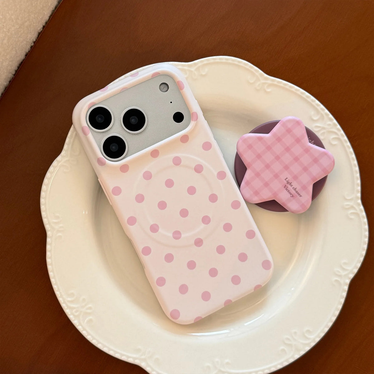 Korean magnetic bracket phone case for iPhone Pro Max models by HSF Marketplace, black protective case