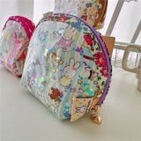 Miffy shell cosmetic bag with quicksand sequins, cute portable handbag by HSF Marketplace