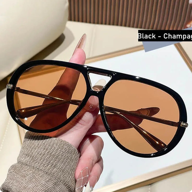 Green oversized leopard sunglasses for women with thick frames, trendy pilot design, stylish summer outdoor shades by HSF Marketplace.