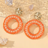 Colorful handmade water drop shape earrings for women by HSF Marketplace