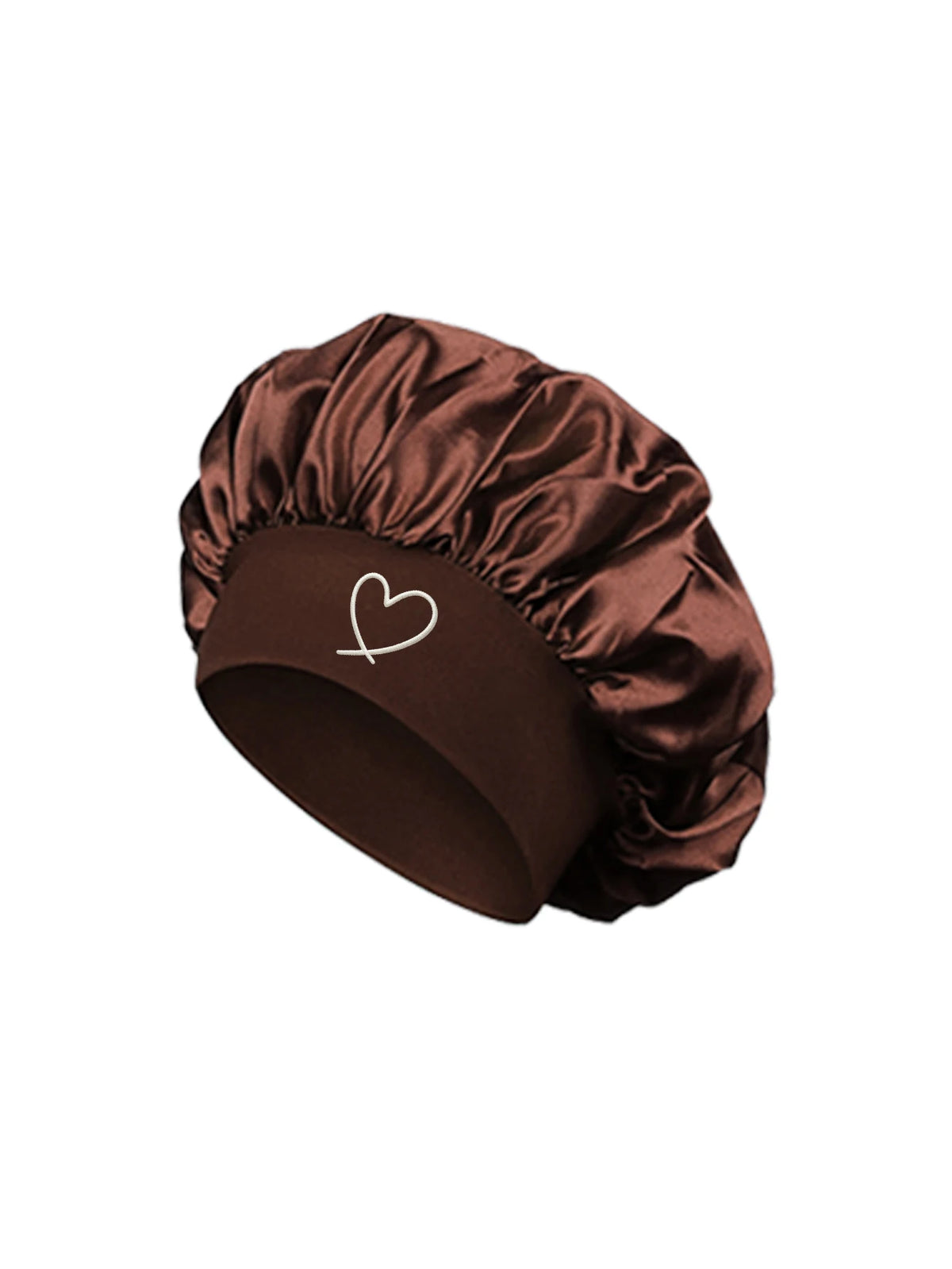 Women’s satin sleep bonnet with wide brim for hair protection, HSF Marketplace hair styling tool