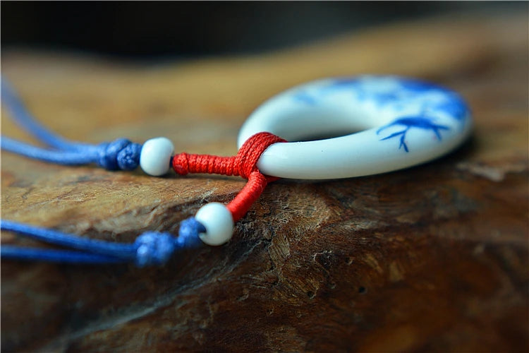 Women's ceramic fashion necklace with pendant, wholesale jewelry by HSF Marketplace, stylish accessory for women and ladies.