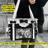 Large capacity transparent Japanese Ita Bag by HSF Marketplace, featuring a cute Y2K Lolita style shoulder tote with a clear design.